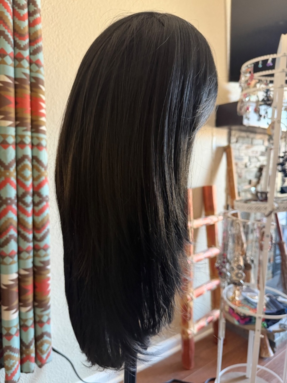 Dark Brown Straight Layered Wig - Picture 4 of 5